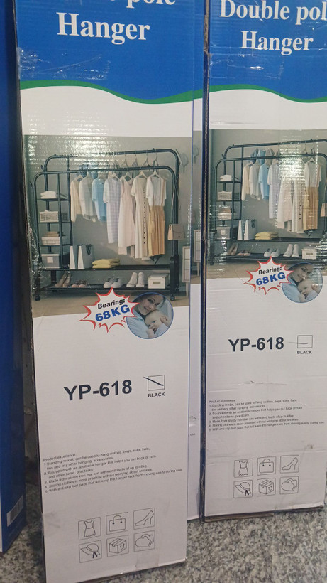 رگال دوبل دوطبقه چرخدار مدل YP-618 با تحمل وزن 68 کیلوگرم